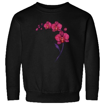 Discover Elegant Violet Pink Orchid Flower Branch Design Sweatshirts