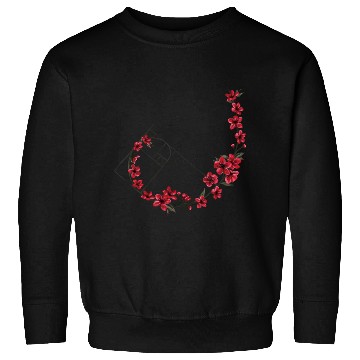 Discover Floral Crescent Moon Design Sweatshirts