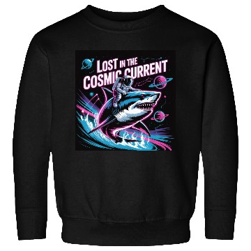 Discover Cosmic Shark Astronaut Adventure Sweatshirts