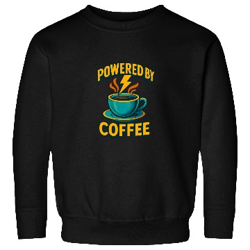 Discover Powered by Coffee Illustration Sweatshirts