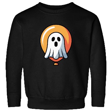 Discover Halloween Ghost with Orange Halo Sweatshirts