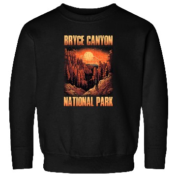 Discover Bryce Canyon National Park Sunset Illustration Sweatshirts