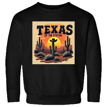 Discover Texas Sunset Cactus Illustration Sweatshirts