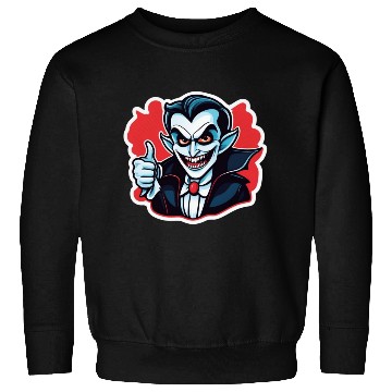 Discover Vampire Villain Cartoon Illustration Sweatshirts