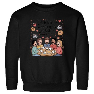 Discover Life Is Better With Friends And Coffee Sweatshirts