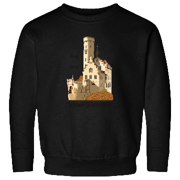 Discover Lichtenstein Castle, hand-drawn. Germany Sweatshirts