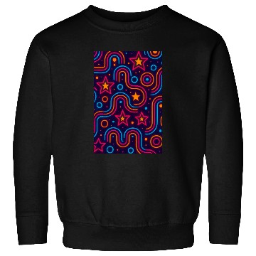 Discover Neon Starburst Cosmic Pattern Sweatshirts