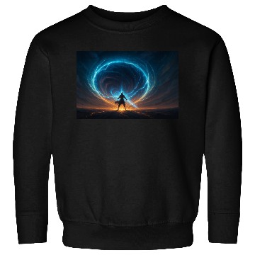Discover Epic Cosmic Warrior with Energy Vortex Sweatshirts
