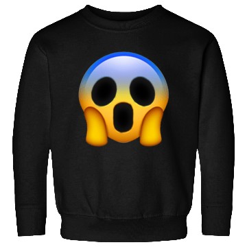 Discover Expressive Scream Emmoticon Sweatshirts