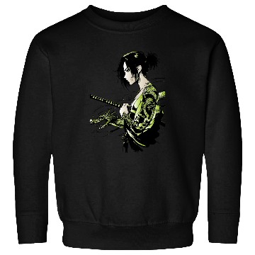 Discover Manga - Neon Samurai with Dragon Ink Design Sweatshirts