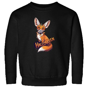 Discover Enchanted Fox with Jack-o-Lantern Mask Sweatshirts