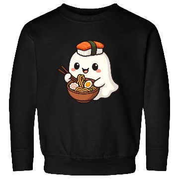 Discover Kawaii Sushi Ghost Illustration Sweatshirts
