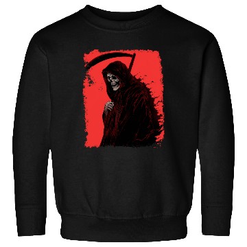 Discover Skeleton Reaper Red Sweatshirts