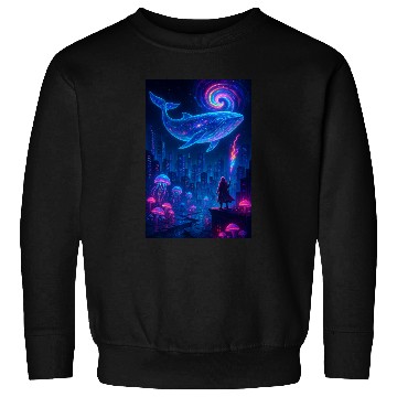 Discover cosmic-city-dreams-galactic-whale-nightscape Sweatshirts