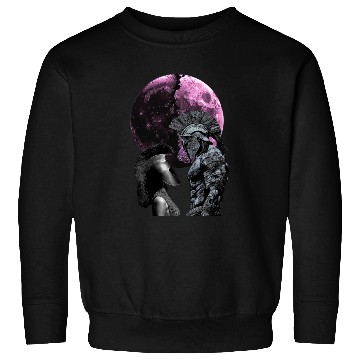 Discover Ancient Warrior Battle Moon Scene Sweatshirts