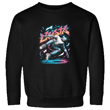 Discover Cyber Skater Skateboarder Streetwear Futuristic Sweatshirts