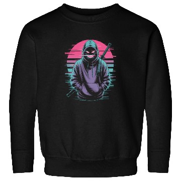 Discover Glitch Ninja Katana Streetwear Futuristic Sweatshirts