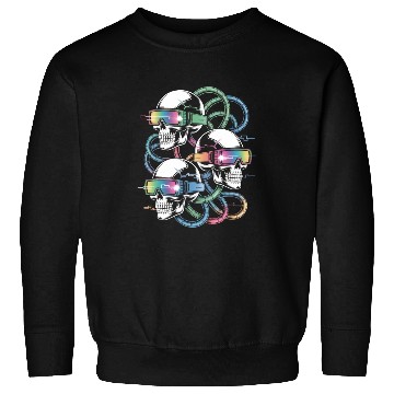 Discover VR Skeleton Head Circuit Vision Streetwear Sweatshirts