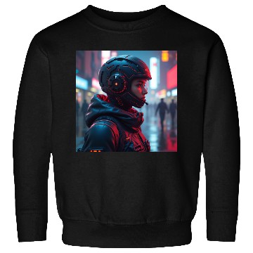 Discover Futuristic Cyberpunk Nightscape Sweatshirts