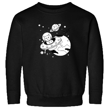 Discover Space Cat Adventure Design Sweatshirts