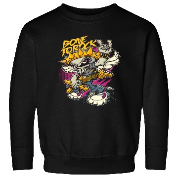 Discover Fur Skull Guitar Punk Design Sweatshirts