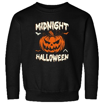 Discover Midnight Halloween Pumpkin Scary Jack-O-Lantern Sweatshirts