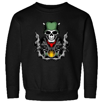 Discover Skull Biker Motorcycle Design Sweatshirts