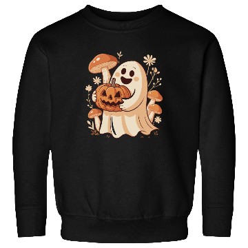 Discover Cottagecore Halloween Ghost Flower Pumpkin Sweatshirts