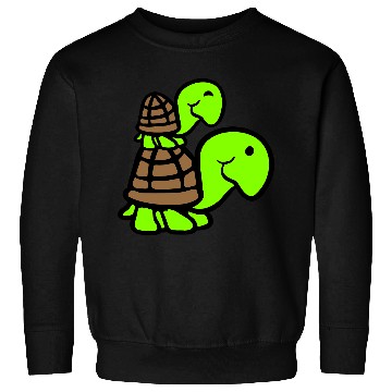 Discover 2 turtles piggyback mummy daddy child riding cute Sweatshirts