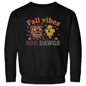 Discover Fall vibes | Halloween Bulldog Ghost  Sweatshirts