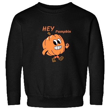 Discover Playful Pumpkin Character Design Sweatshirts