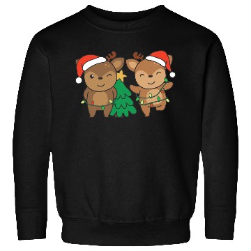 Discover Deer Christmas Winter Animals Deer Sweatshirts