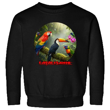 Discover Vibrant Tropical Bird Collection Design Sweatshirts