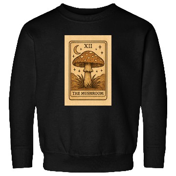 Discover Mystic Mushroom Tarot Card Design Sweatshirts