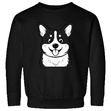 Discover Happy Corgi Face Sweatshirts