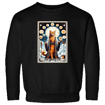 Discover Orange The Ginger Cat Tarot Card Cat Sweatshirts