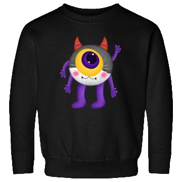 Discover Cute Monster with Single Eye and Horns Sweatshirts