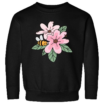 Discover Charming Blossom and Bee Illustration Sweatshirts