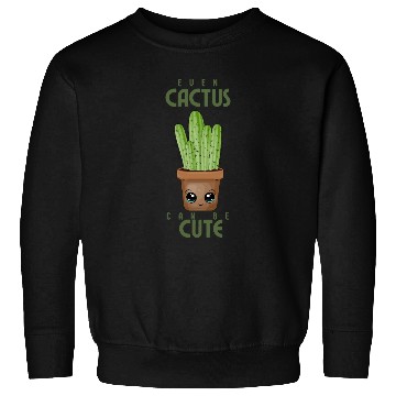 Discover Adorable Cactus with Big Eyes Design Sweatshirts