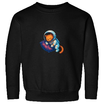 Discover Cosmic Cat in Space Suit Sweatshirts