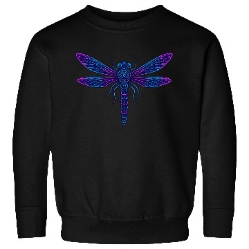 Discover Neon Mythical Dragonfly Illustration Sweatshirts