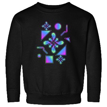 Discover Neon Abstract Flower and Geometric Motifs Sweatshirts