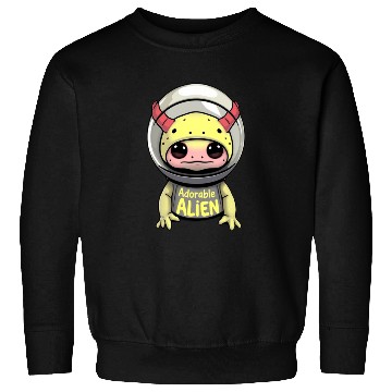 Discover Adorable Alien in Space Helmet Sweatshirts