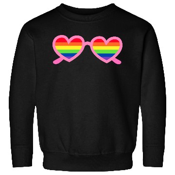Discover Rainbow Heart Sunglasses LGBTQ Sweatshirts