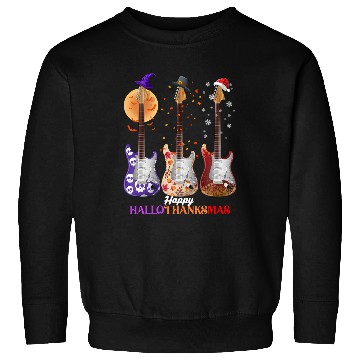 Discover Happy HalloThanksMas Guitar  Sweatshirts