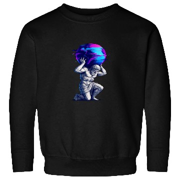 Discover Ancient Titan Carrying Earth Artwork Sweatshirts