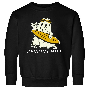 Discover Chill Ghost Surfing with Sunglasses Sweatshirts
