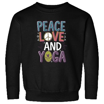 Discover Peace Love Yoga Design Sweatshirts