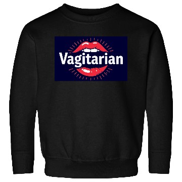 Discover Vagitarian logo red lips funny lesbian present  Sweatshirts