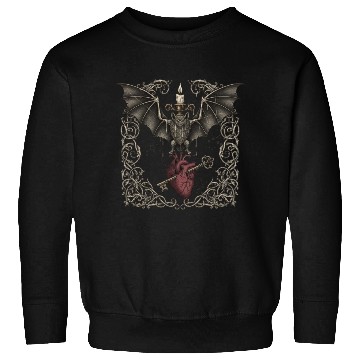 Discover Gothic Bat Heart Candle Design Sweatshirts